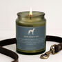 'Greyhound' Definition Large Green Candle • Dog Enthusiast • Just Paws • Gift Box, thumbnail 1 of 4