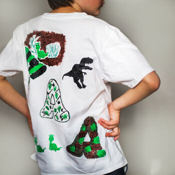 Personalised Children's Dinosaur T Shirt Activity Kit, 5 of 11