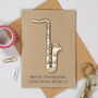 Personalised Music Lover Instrument Christmas Card, thumbnail 7 of 8