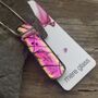 Shocking Pink Dichroic Glass Pendant Necklace, thumbnail 3 of 8