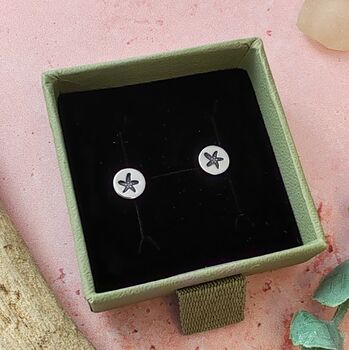 Seaside Themed Silver Stud Earrings Various Designs, 7 of 7