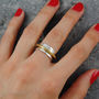 Chunky Gold Plated Silver Spinning Ring, thumbnail 4 of 6
