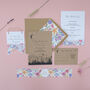 Wildflower Country Meadow Kraft Wedding Invitations, thumbnail 1 of 12