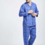 Men's Pyjamas Ultra Violet Tartan Flannel, thumbnail 3 of 5