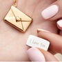 Gold Plated Envelope Necklace With Secret Love Letter, thumbnail 1 of 8