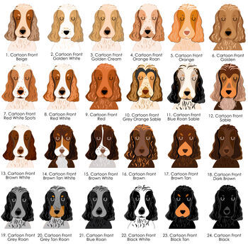 Cocker Spaniel Personalised Illustrated Dog ID Name Tag, 3 of 12