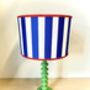 Carnival Table Lamp With Blue Stripe Shade, thumbnail 2 of 5