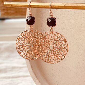 Gold Plated Mandala Earrings, 7 of 7
