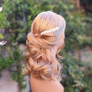Pearl Bridal Hair Comb For Weddings, 11 of 13