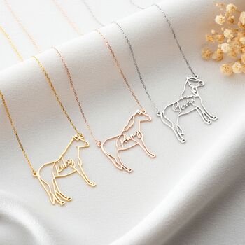 Personalised Horse Necklace In Sterling Silver, 2 of 9