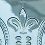 Fleur De Lys Blue Embossed Wine Glass, thumbnail 3 of 4