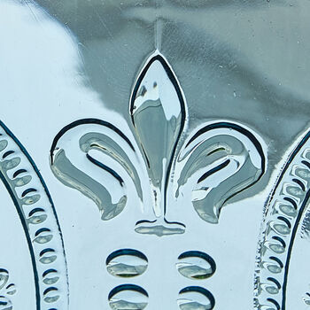 Fleur De Lys Blue Embossed Wine Glass, 3 of 4