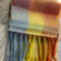 Pastel Rainbow Plaid Warm Wrap Scarf, thumbnail 7 of 8