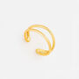 Adjustable Wave Ring For Women 18ct Gold Plated, thumbnail 1 of 5