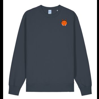 Unisex Organic Cotton Embroidered Fox Sweatshirt, 11 of 12