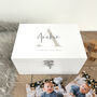 Personalised Initial Baby White Keepsake Box Three Sizes, thumbnail 2 of 11