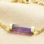 Semi Precious Charm Chain Bracelet In Gold, thumbnail 6 of 9