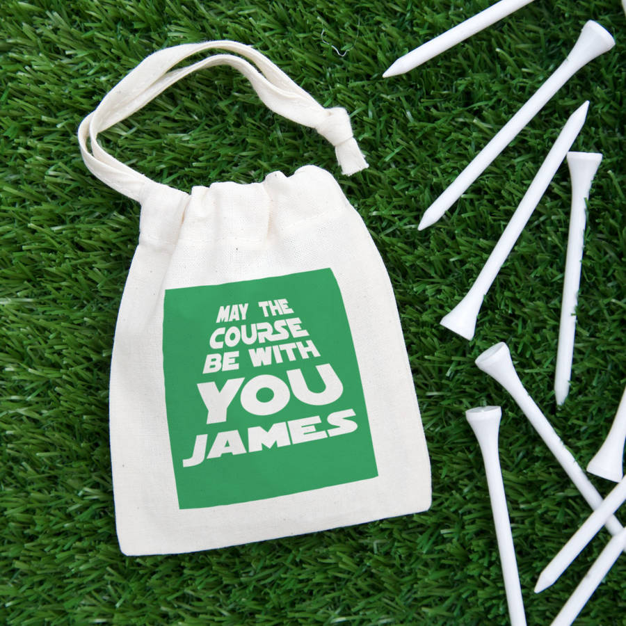 May The Course Be With You Golf Tee Bag, 1 of 2
