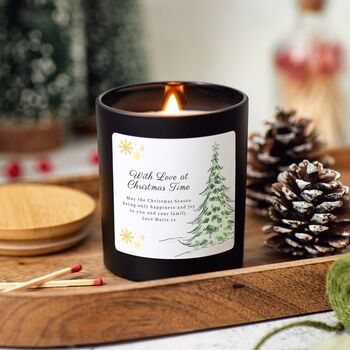 With Love At Christmas Time Personalised Candle Gift Set, 7 of 8