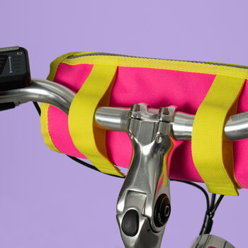 Neon Pink Bicycle Handlebar Tube Bag, 4 of 6