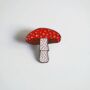 Mushroom Enamel Pin Fly Agaric, thumbnail 2 of 2