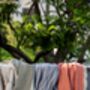 Puglia Cotton And Linen Modern, Double Sided Blanket Olive Green, thumbnail 3 of 10