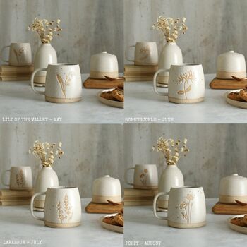 Personalised Flower And Name Small Mug, 5 of 7