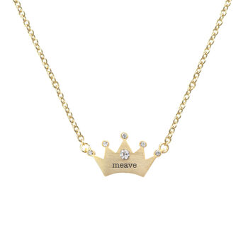 Personalised Kids Princess Crown Necklace, 7 of 12
