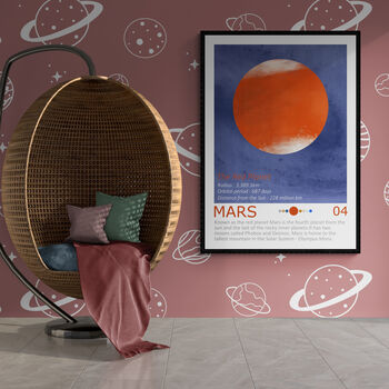 Mars Solar System Space Art Print, 2 of 4
