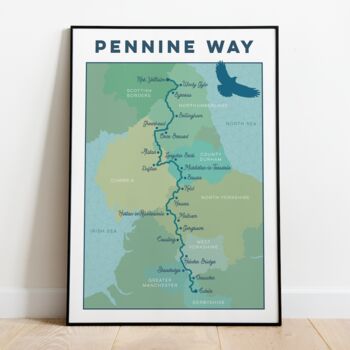 Pennine Way Map Art Print, 2 of 9