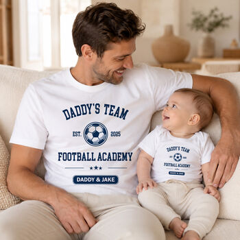Personalised Daddy And Child Football Matching T Shirts, 2 of 8