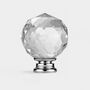 Clear Faceted Chrome Crystal Glass Cupboard Door Knob, thumbnail 2 of 9