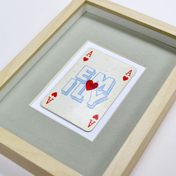 Ace Of Hearts Personalised Vintage Playing Card Print, 6 of 7