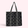 Black And White Block Print Cotton Quilted Tote Bag, thumbnail 1 of 4