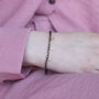 Black Beaded Mangalsutra Zircon Nazar Bracelet, thumbnail 1 of 6