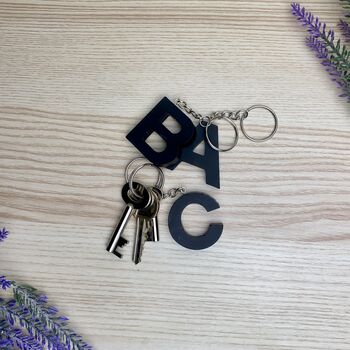 Initial Letter Personalised Keyring Keychain, 2 of 8