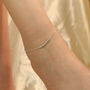 925 Silver Five Round Ball Slim Payal Anklet, thumbnail 4 of 10