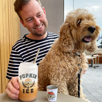 Personalised Pupkin Spice Dog Lover Glass Tumbler, 10 of 11