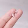 Flamingo Cz Sterling Silver Stud Earrings, thumbnail 1 of 7