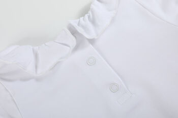 Frida White Short Sleeve Frill Collar Body, 5 of 5