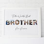 Printable Personalised Photograph Brother Word Print, thumbnail 1 of 2