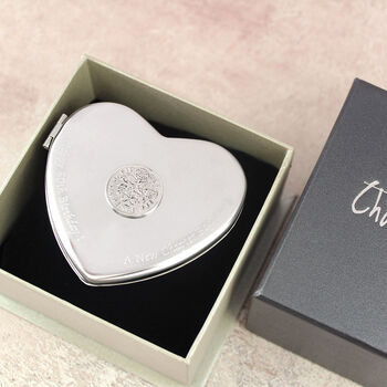 Personalised 60th Birthday Sixpence Heart Compact Mirror, 3 of 8