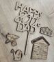 Wooden Garden Cake Theme Cake Topper, Garden Cake Set, thumbnail 1 of 2