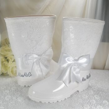 Personalised Bridal Wellies Boots, 2 of 9