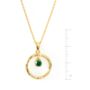 Gold Plated Green Cz Charm Hoop Jewellery Set, thumbnail 6 of 8