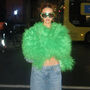 Green Faux Fluffy Jacket, thumbnail 3 of 3