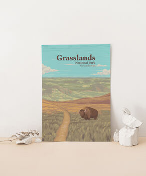 Grasslands National Park Canada Travel Poster Art Print, 3 of 8