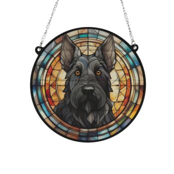 Scottish Terrier Stained Glass Effect Suncatcher, 2 of 5