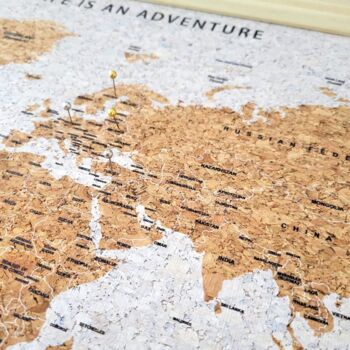 Wedding Guestbook Alternative Travel Map Sign, 3 of 8