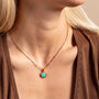 Gold Vermeil Plated Amazonite Pendant Disc Necklace, thumbnail 8 of 8